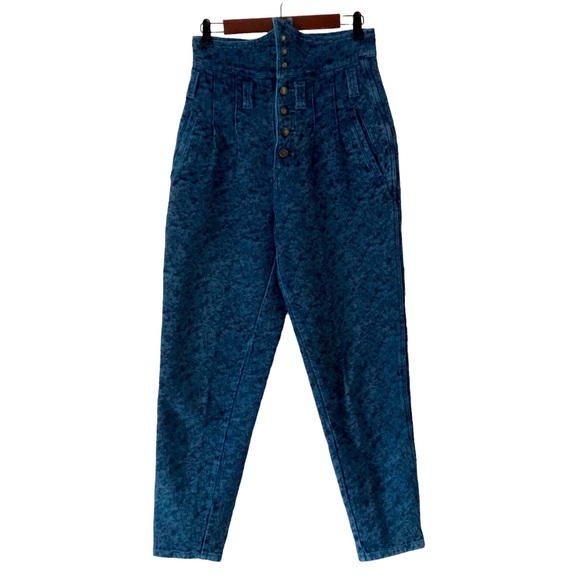 No! The Jeans Revolt Denim - NO! The Jeans Revolt Vintage High Waist Foldover Wing Textured Denim Jeans